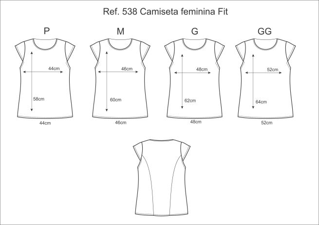 538 Camiseta feminina fit